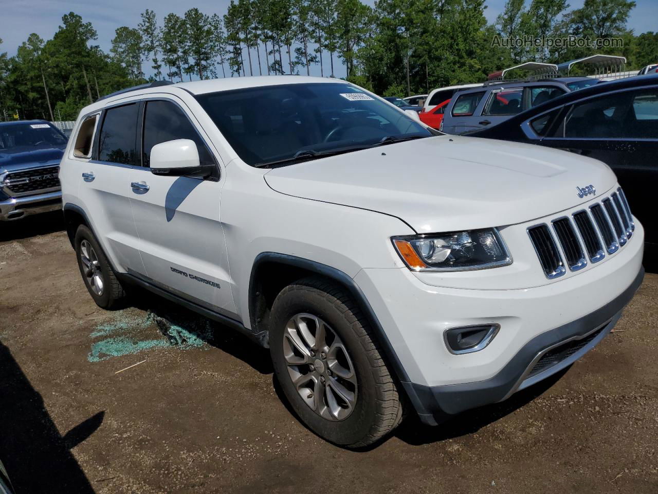 2014 Jeep Grand Cherokee Limited White vin: 1C4RJEBG7EC536400