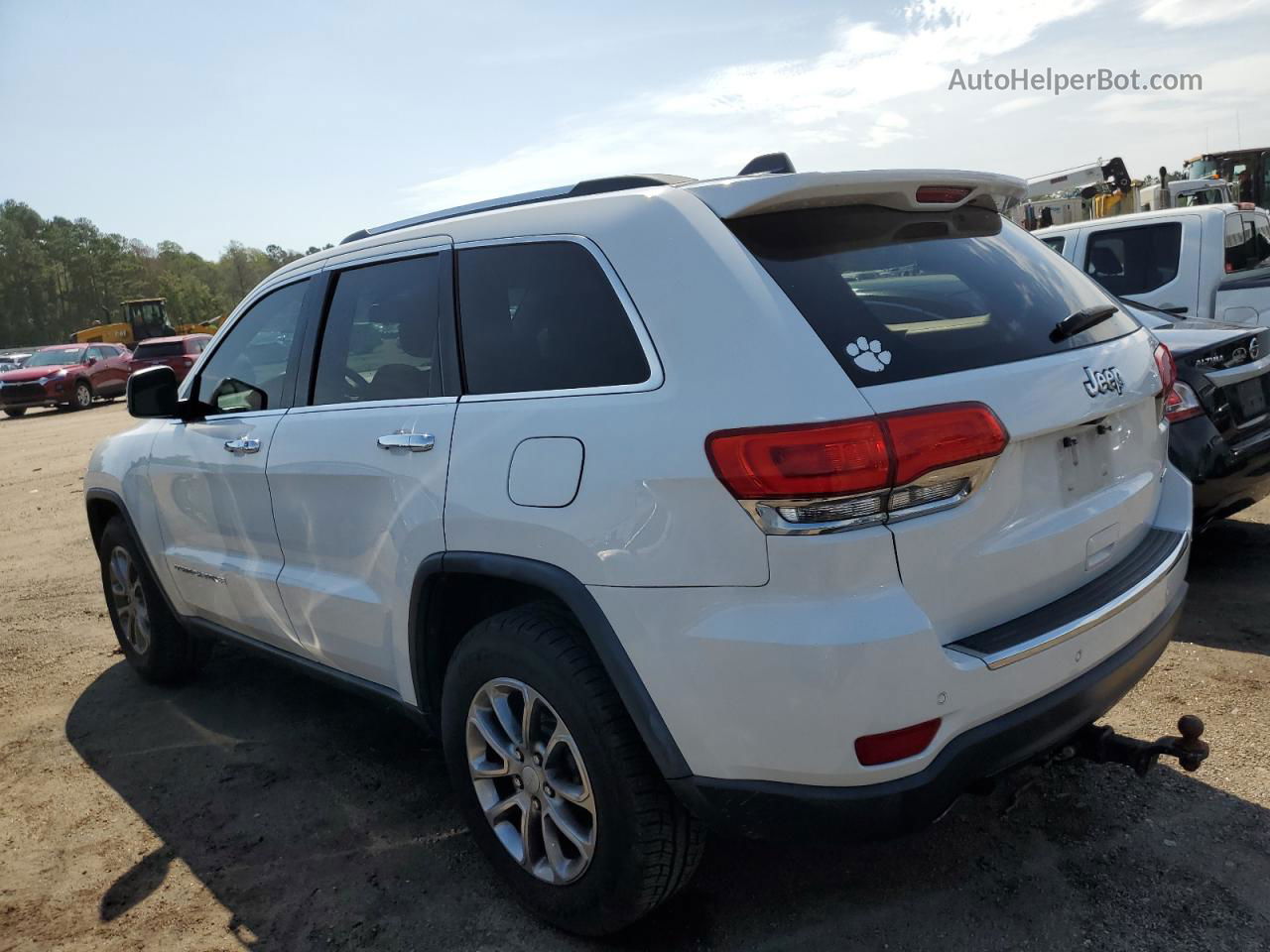 2014 Jeep Grand Cherokee Limited White vin: 1C4RJEBG7EC536400