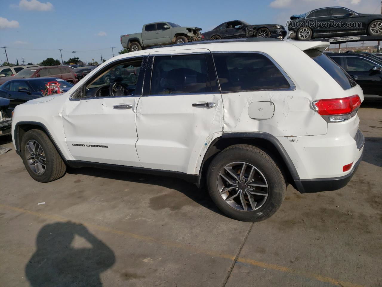 2019 Jeep Grand Cherokee Limited White vin: 1C4RJEBG7KC530236