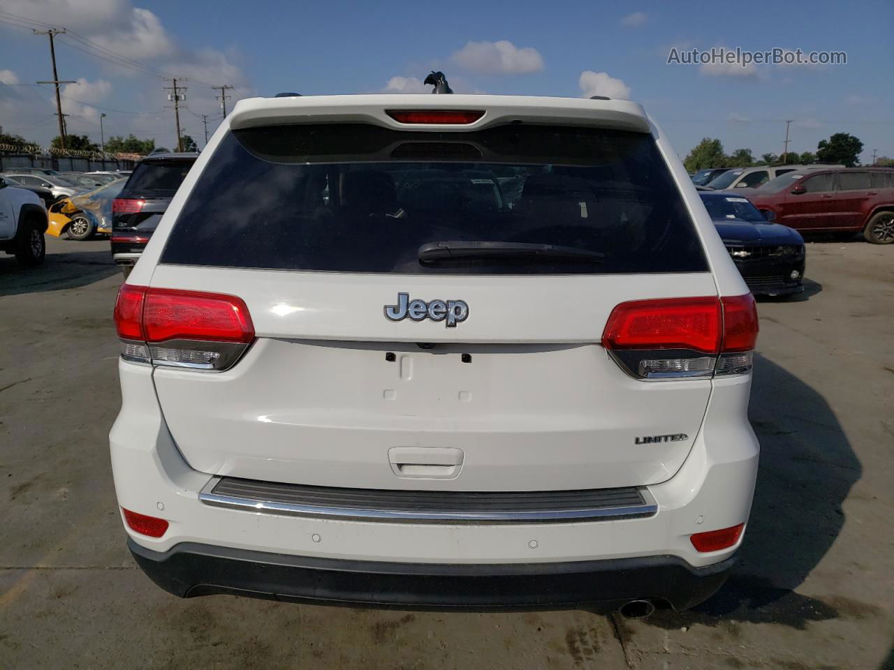 2019 Jeep Grand Cherokee Limited White vin: 1C4RJEBG7KC530236