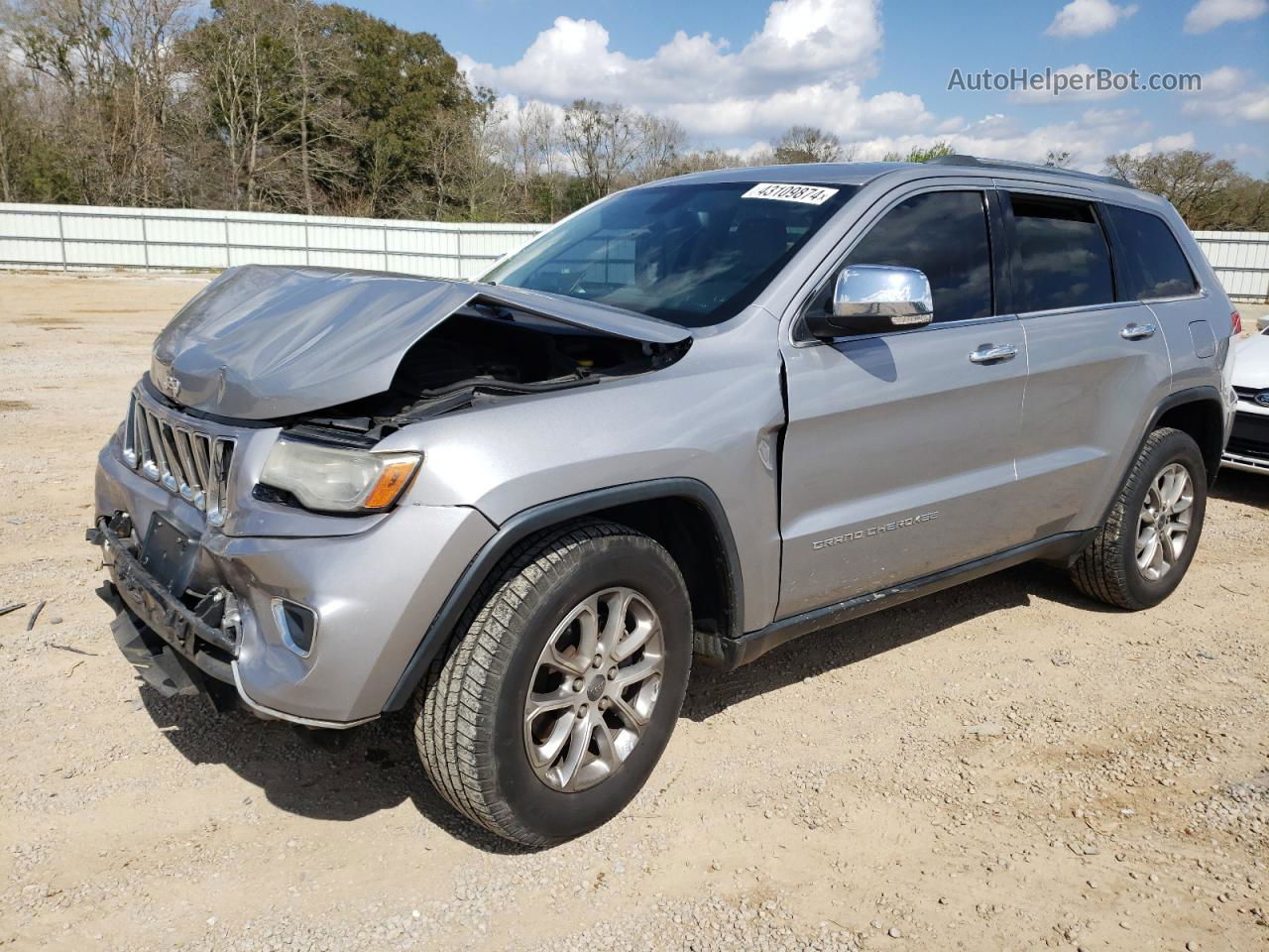 2014 Jeep Grand Cherokee Limited Silver vin: 1C4RJEBG8EC152187