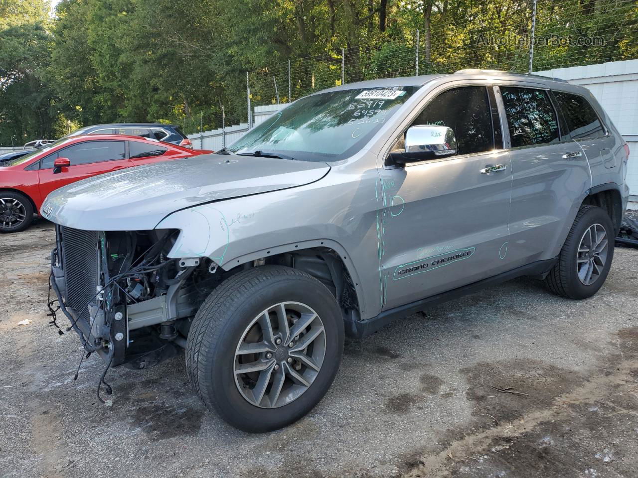 2019 Jeep Grand Cherokee Limited Silver vin: 1C4RJEBG9KC680719