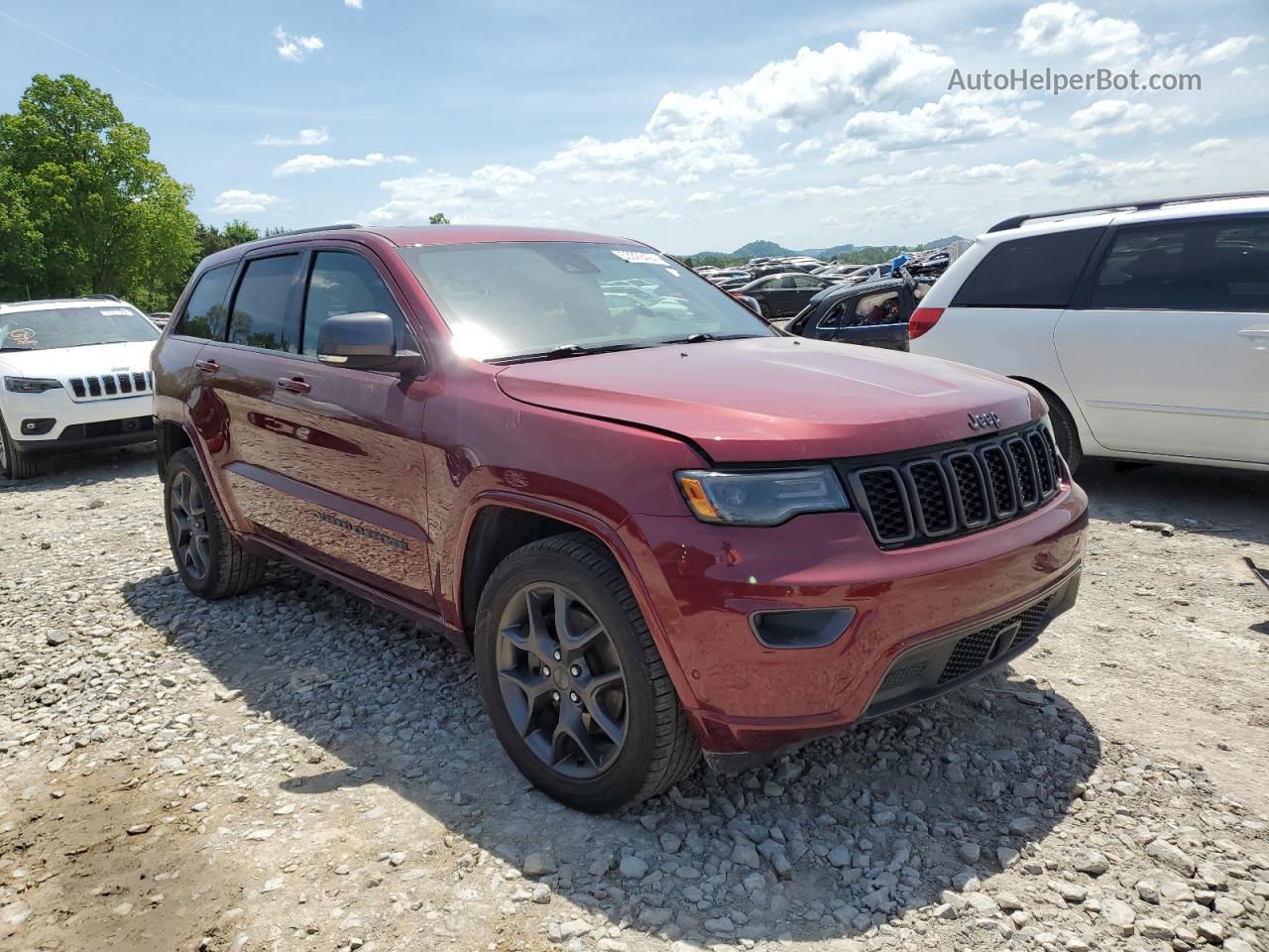 2021 Jeep Grand Cherokee Limited Красный vin: 1C4RJEBG9MC551303