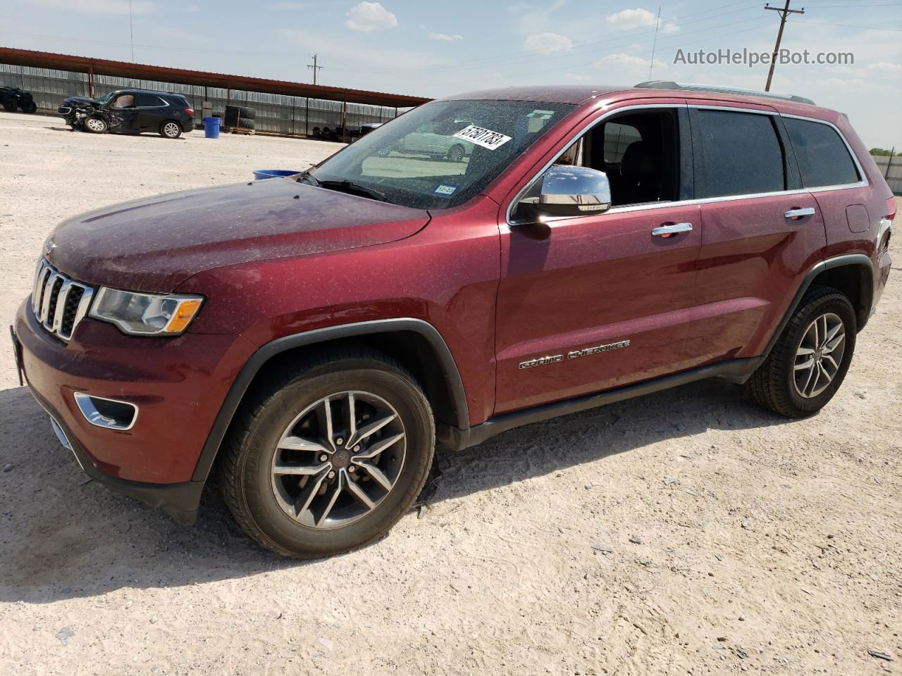 2019 Jeep Grand Cherokee Limited Maroon vin: 1C4RJEBGXKC656042