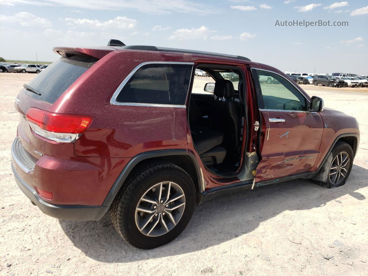 2019 Jeep Grand Cherokee Limited Maroon vin: 1C4RJEBGXKC656042