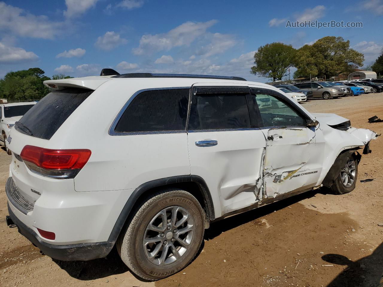 2014 Jeep Grand Cherokee Limited White vin: 1C4RJEBMXEC381072