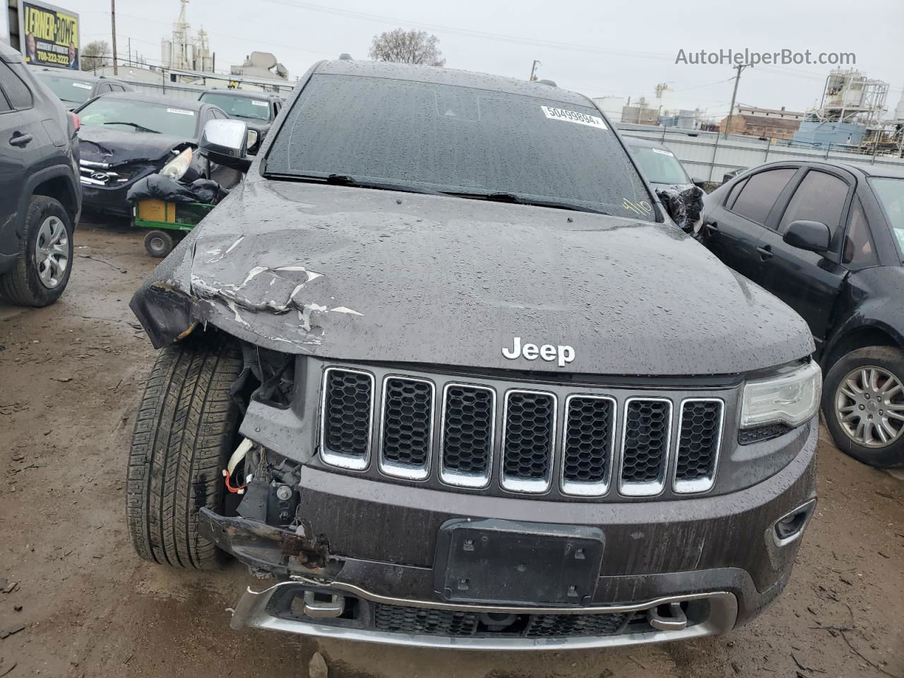 2014 Jeep Grand Cherokee Overland Gray vin: 1C4RJECG2EC206906