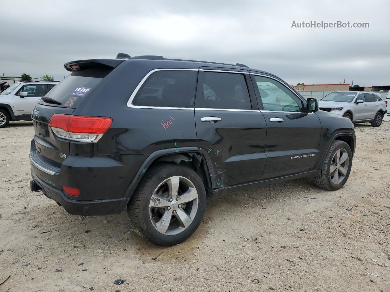 2014 Jeep Grand Cherokee Overland Black vin: 1C4RJECG2EC245818