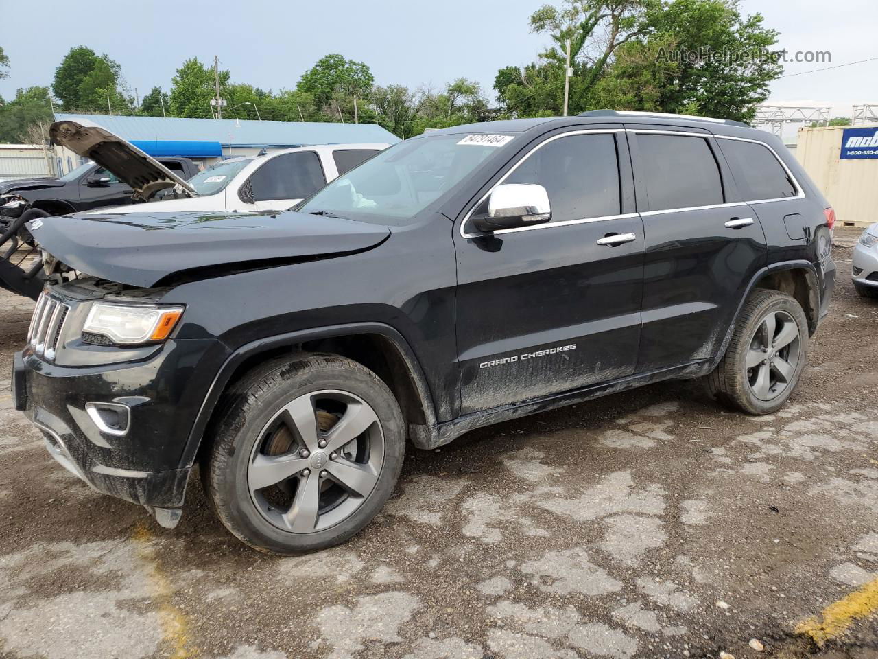 2014 Jeep Grand Cherokee Overland Black vin: 1C4RJECG8EC529356