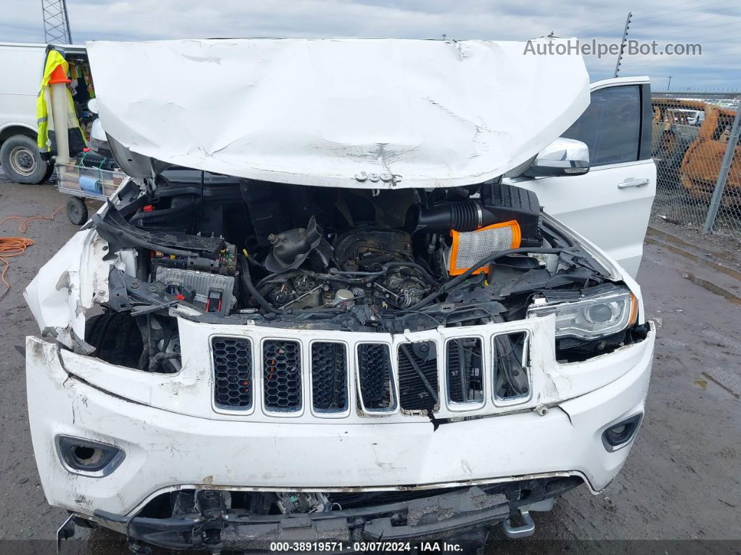 2015 Jeep Grand Cherokee Overland White vin: 1C4RJECGXFC199348