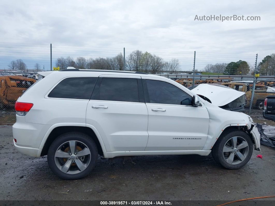 2015 Jeep Grand Cherokee Overland White vin: 1C4RJECGXFC199348