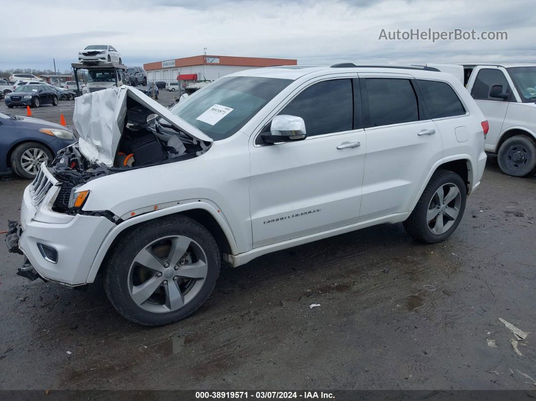 2015 Jeep Grand Cherokee Overland White vin: 1C4RJECGXFC199348