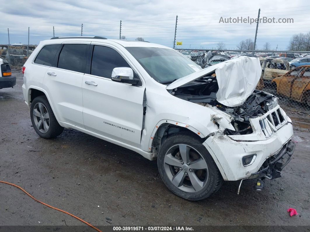 2015 Jeep Grand Cherokee Overland White vin: 1C4RJECGXFC199348