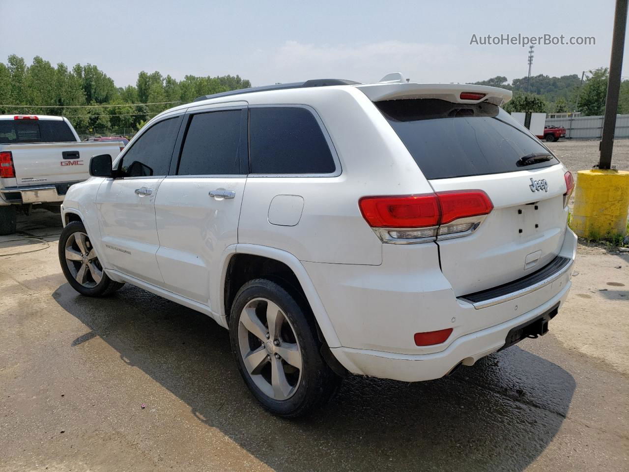 2014 Jeep Grand Cherokee Overland White vin: 1C4RJECT0EC122886