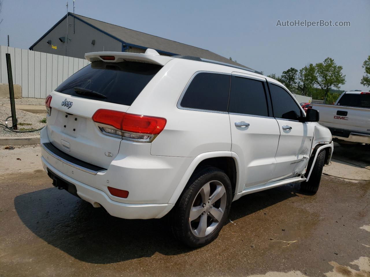 2014 Jeep Grand Cherokee Overland White vin: 1C4RJECT0EC122886