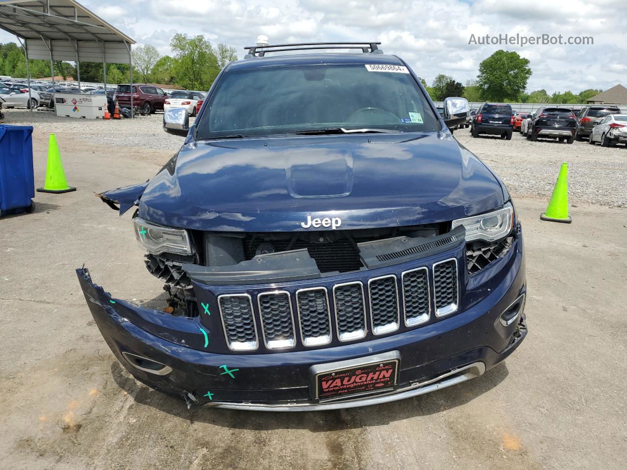 2014 Jeep Grand Cherokee Overland Blue vin: 1C4RJECT0EC213690