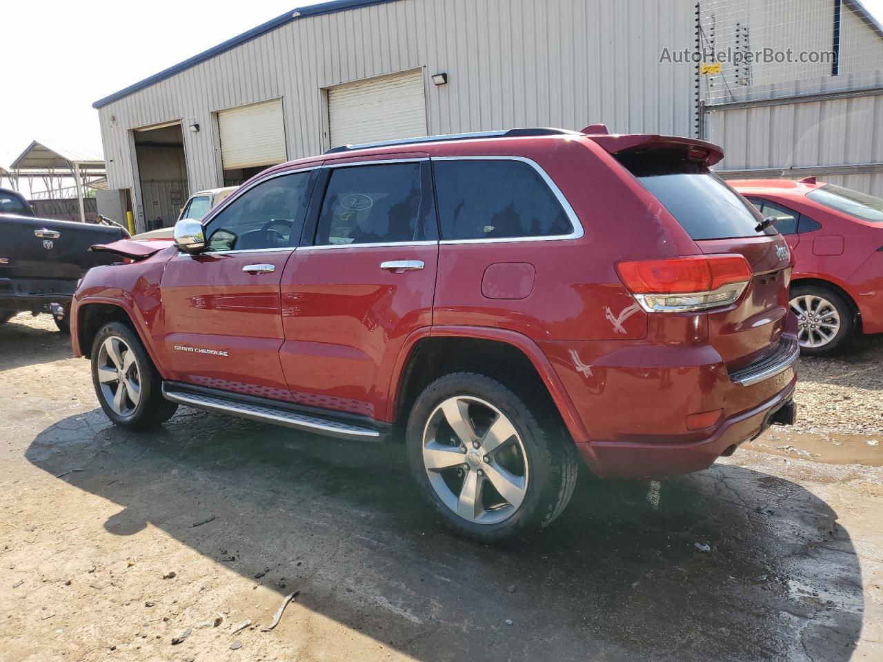 2014 Jeep Grand Cherokee Overland Red vin: 1C4RJECT6EC213550