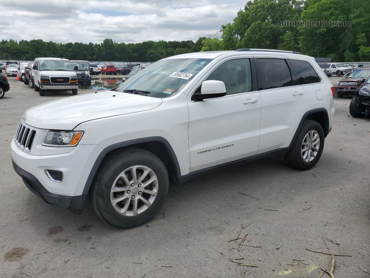 2014 Jeep Grand Cherokee Laredo Белый vin: 1C4RJFAG2EC144111