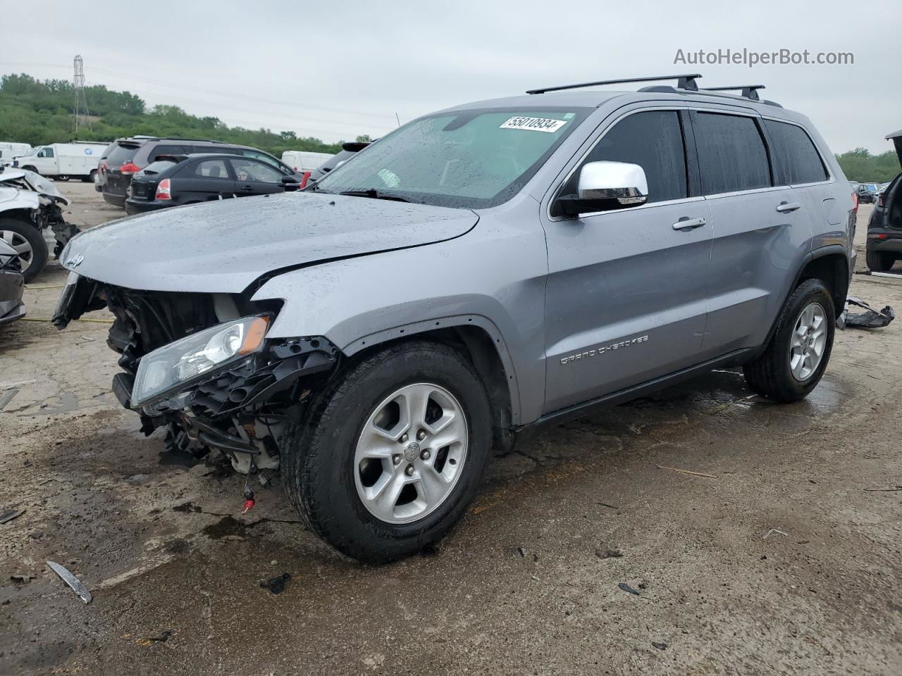 2014 Jeep Grand Cherokee Laredo Silver vin: 1C4RJFAG5EC392689