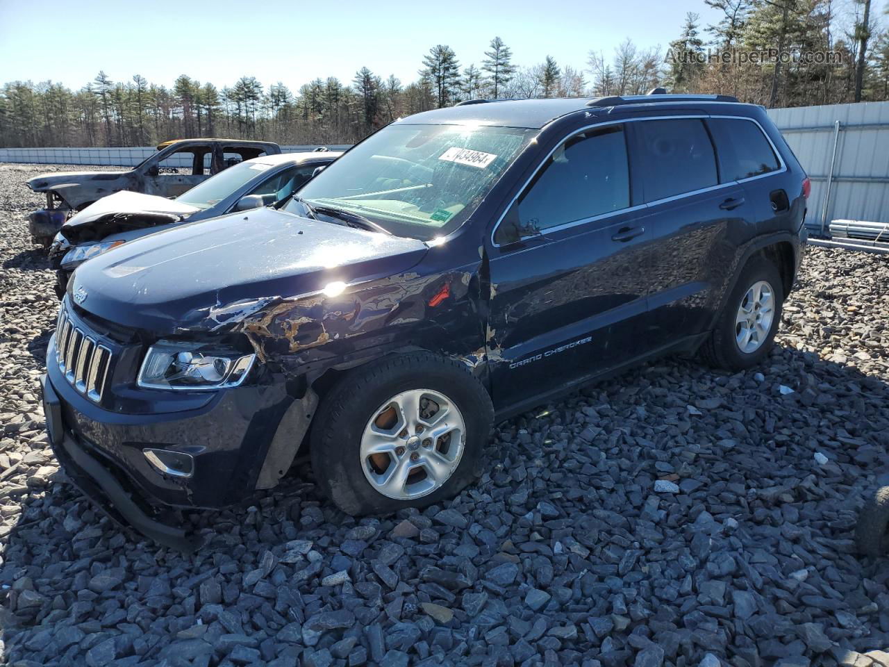 2014 Jeep Grand Cherokee Laredo Синий vin: 1C4RJFAG7EC123500