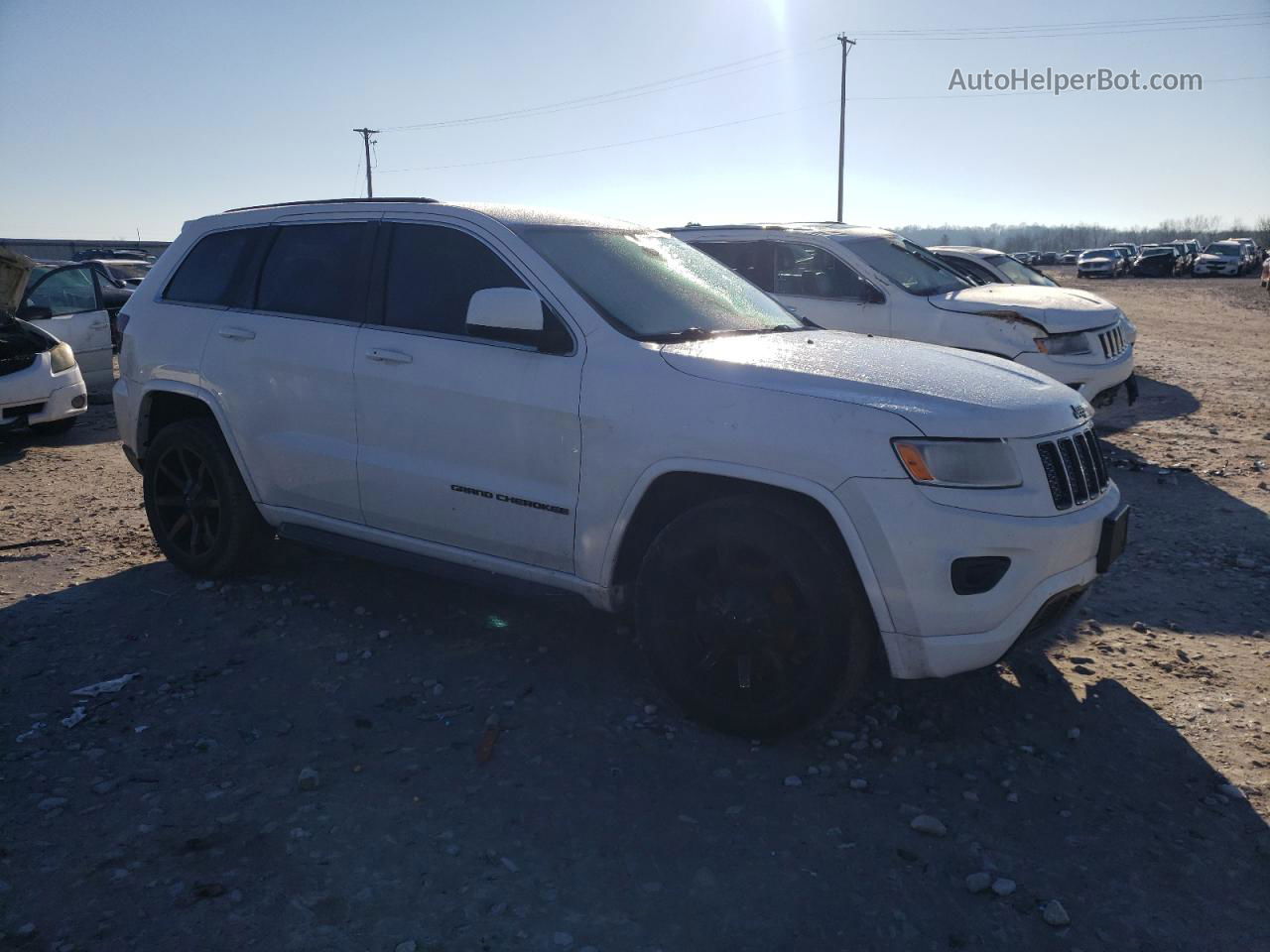 2014 Jeep Grand Cherokee Laredo White vin: 1C4RJFAG7EC440256