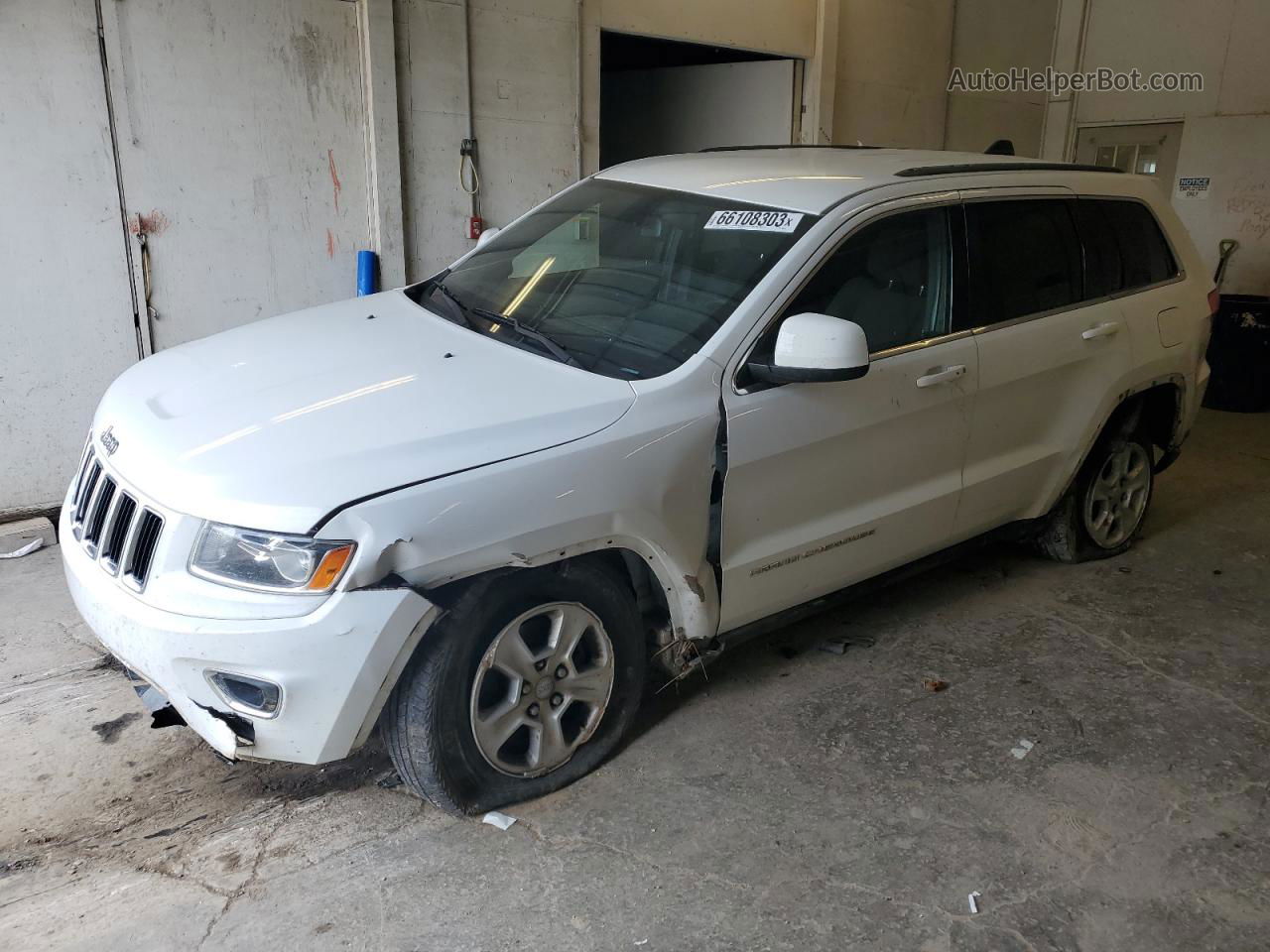 2014 Jeep Grand Cherokee Laredo White vin: 1C4RJFAG8EC466459