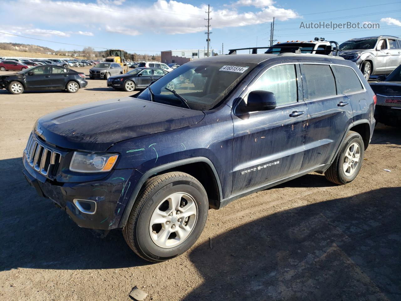 2014 Jeep Grand Cherokee Laredo Синий vin: 1C4RJFAGXEC584903