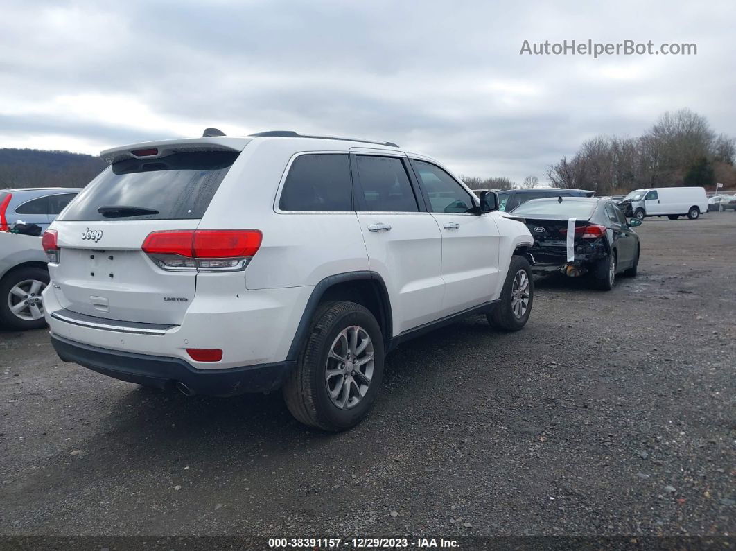 2015 Jeep Grand Cherokee Limited White vin: 1C4RJFBG0FC752371