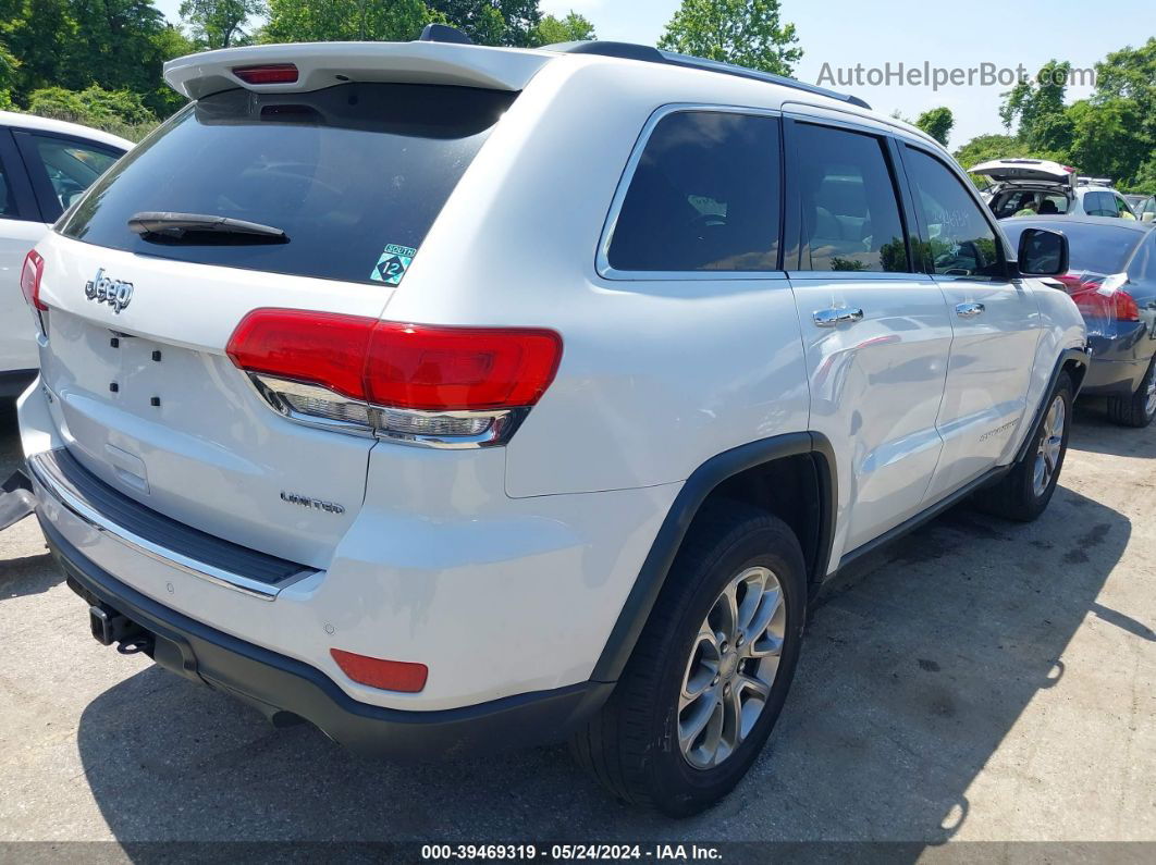 2015 Jeep Grand Cherokee Limited White vin: 1C4RJFBG1FC112461