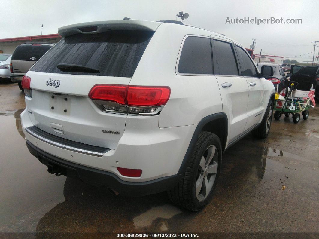 2015 Jeep Grand Cherokee Limited White vin: 1C4RJFBG1FC759345