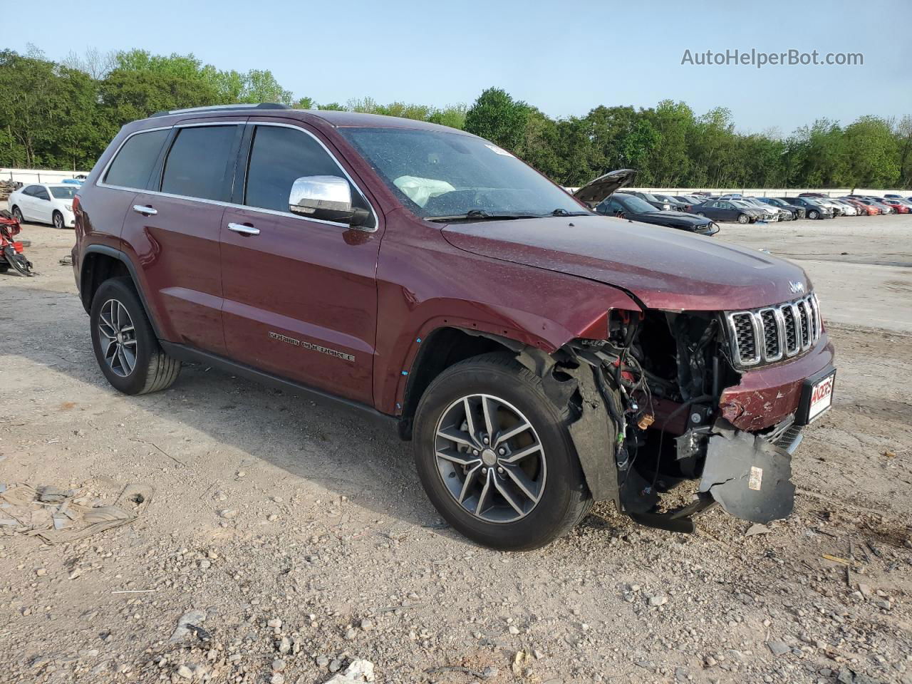 2019 Jeep Grand Cherokee Limited Темно-бордовый vin: 1C4RJFBG1KC686052