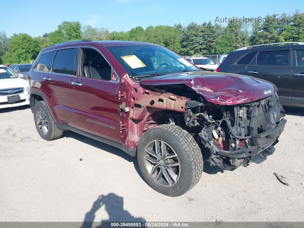 2017 Jeep Grand Cherokee Limited 4x4 Maroon vin: 1C4RJFBG2HC840843