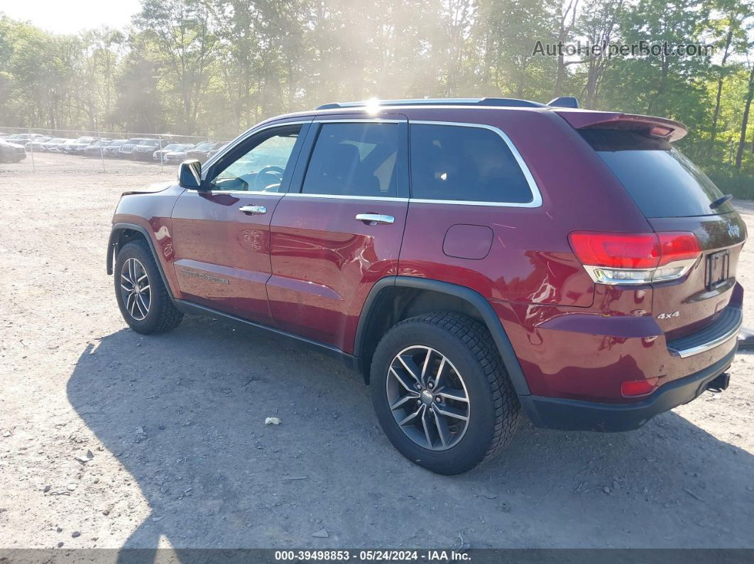 2017 Jeep Grand Cherokee Limited 4x4 Maroon vin: 1C4RJFBG2HC840843