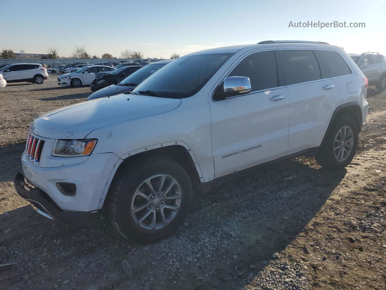 2014 Jeep Grand Cherokee Limited White vin: 1C4RJFBG3EC279595