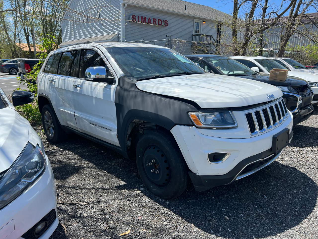 2014 Jeep Grand Cherokee Limited White vin: 1C4RJFBG3EC325118