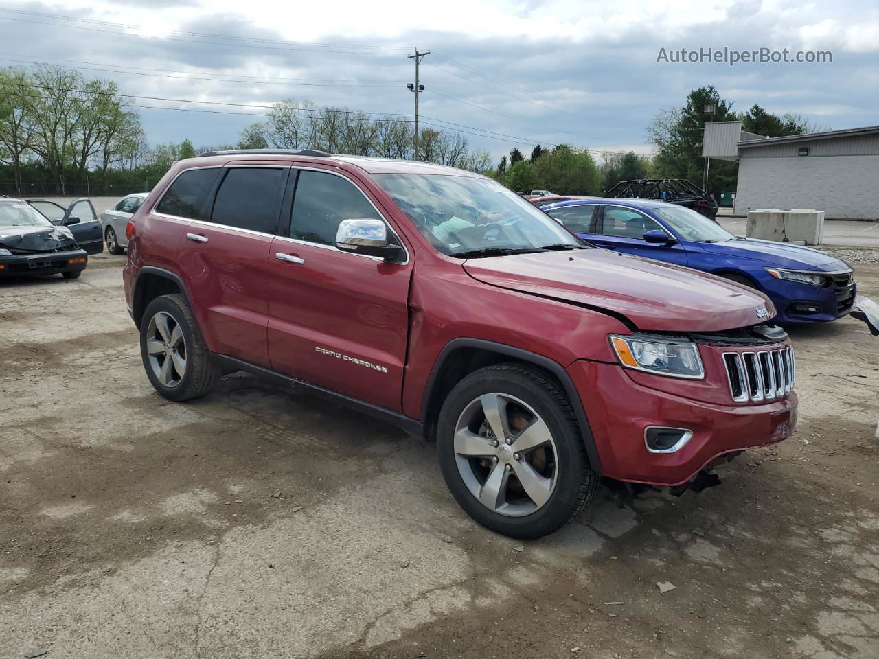 2014 Jeep Grand Cherokee Limited Burgundy vin: 1C4RJFBG3EC383875