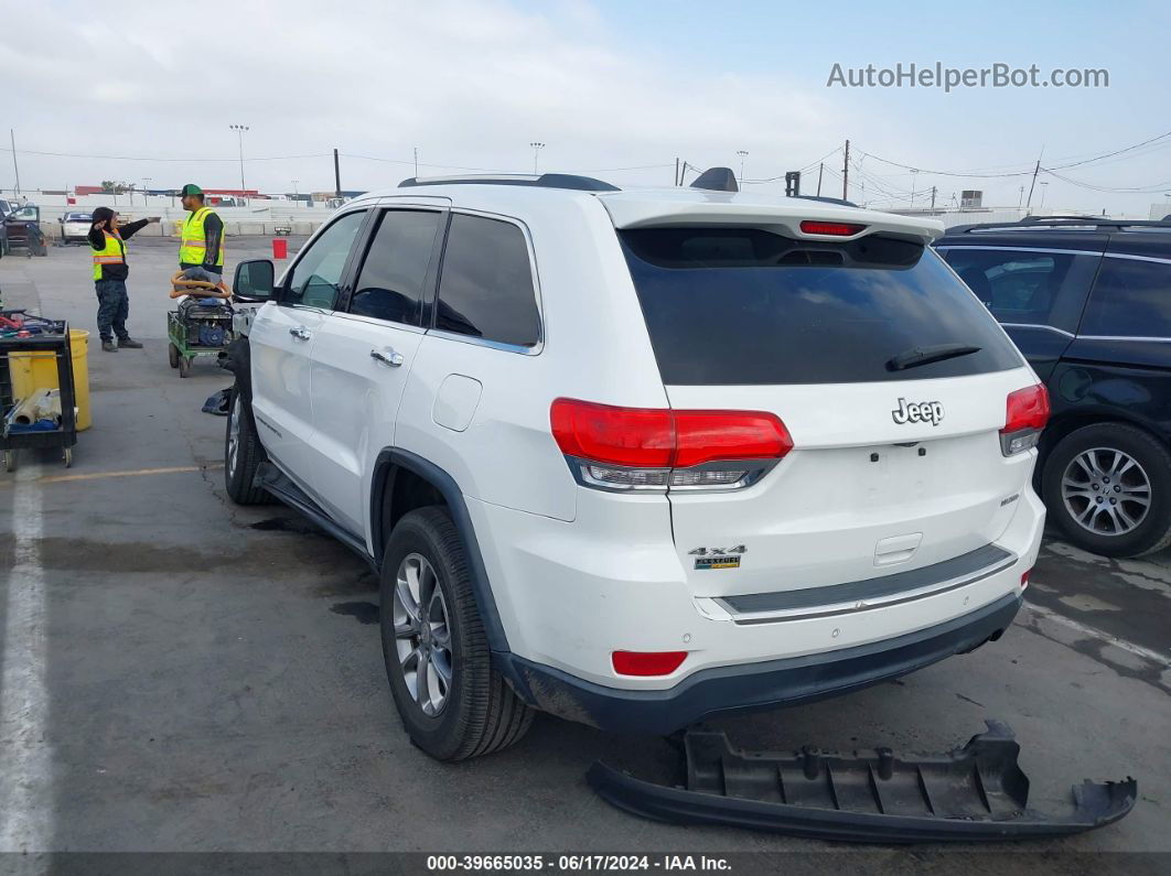 2015 Jeep Grand Cherokee Limited White vin: 1C4RJFBG3FC889370