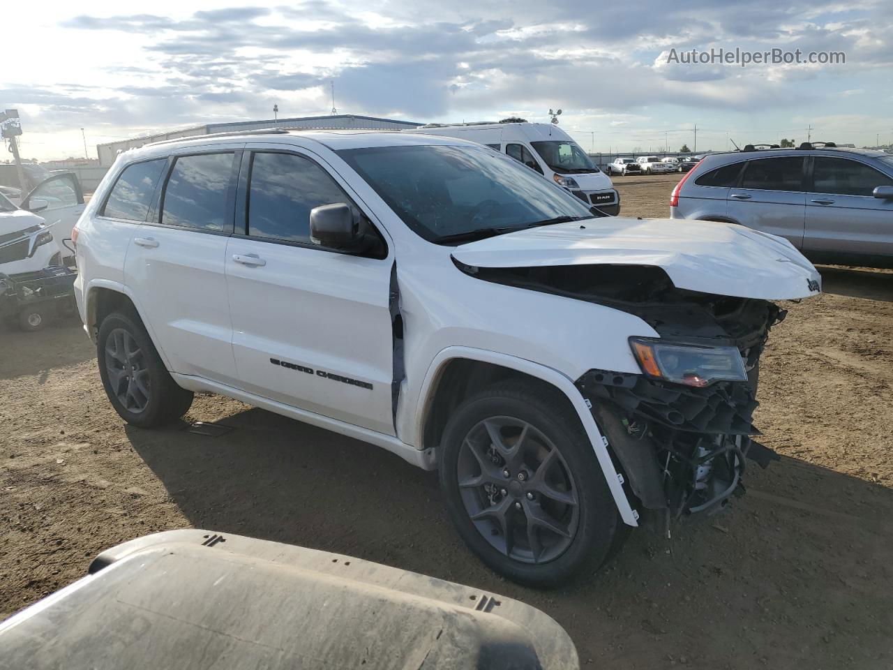 2021 Jeep Grand Cherokee Limited White vin: 1C4RJFBG3MC580169