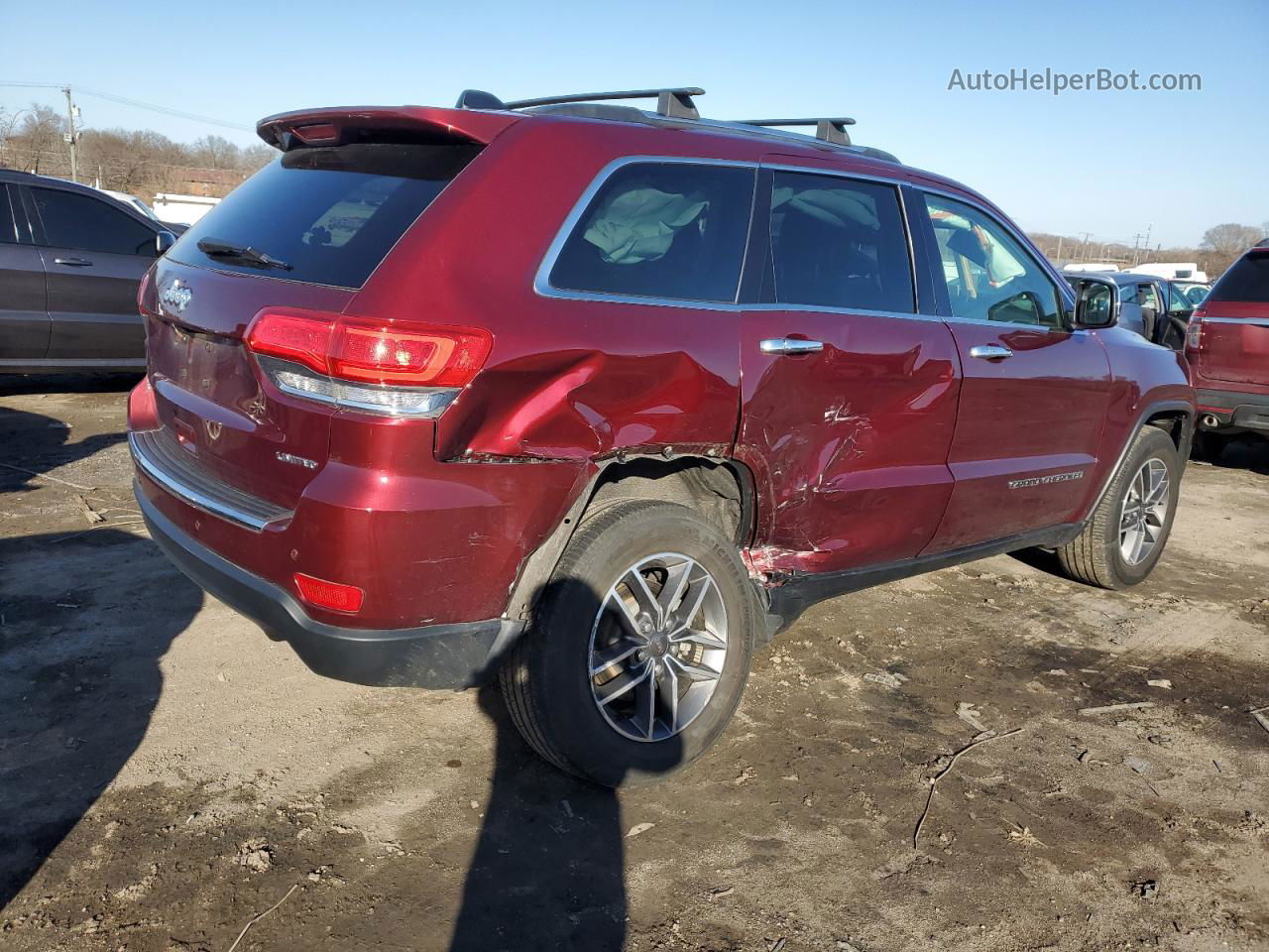 2019 Jeep Grand Cherokee Limited Burgundy vin: 1C4RJFBG4KC808287