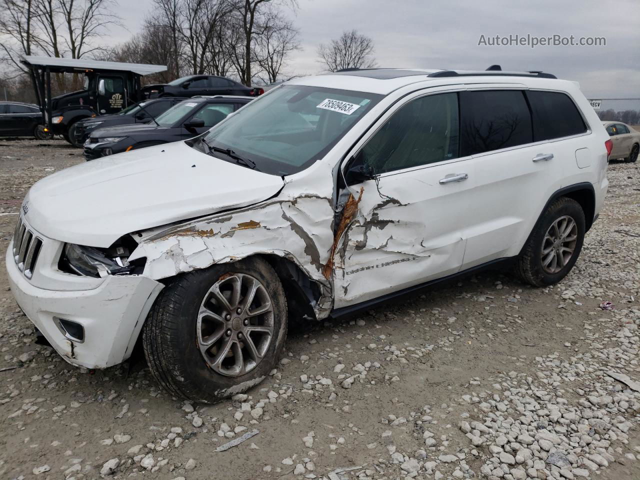 2014 Jeep Grand Cherokee Limited White vin: 1C4RJFBG5EC258179