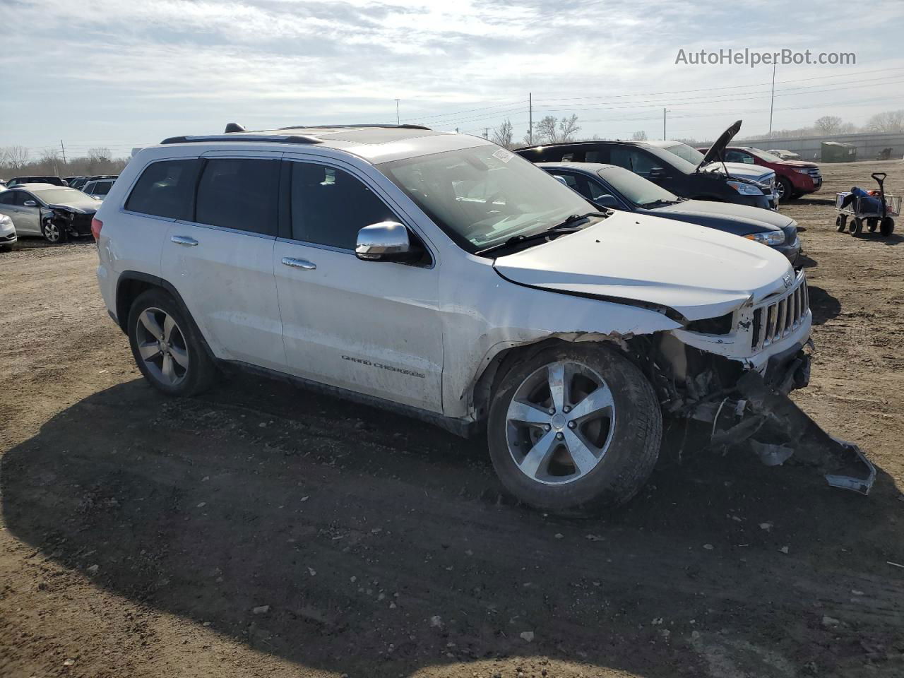 2014 Jeep Grand Cherokee Limited White vin: 1C4RJFBG5EC339568