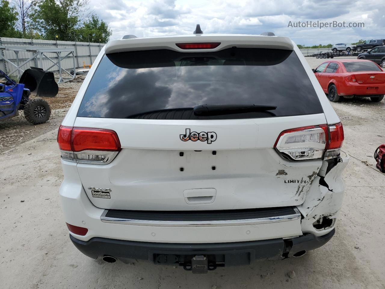 2014 Jeep Grand Cherokee Limited White vin: 1C4RJFBG5EC588680