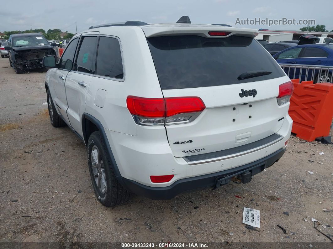 2015 Jeep Grand Cherokee Limited White vin: 1C4RJFBG6FC665462