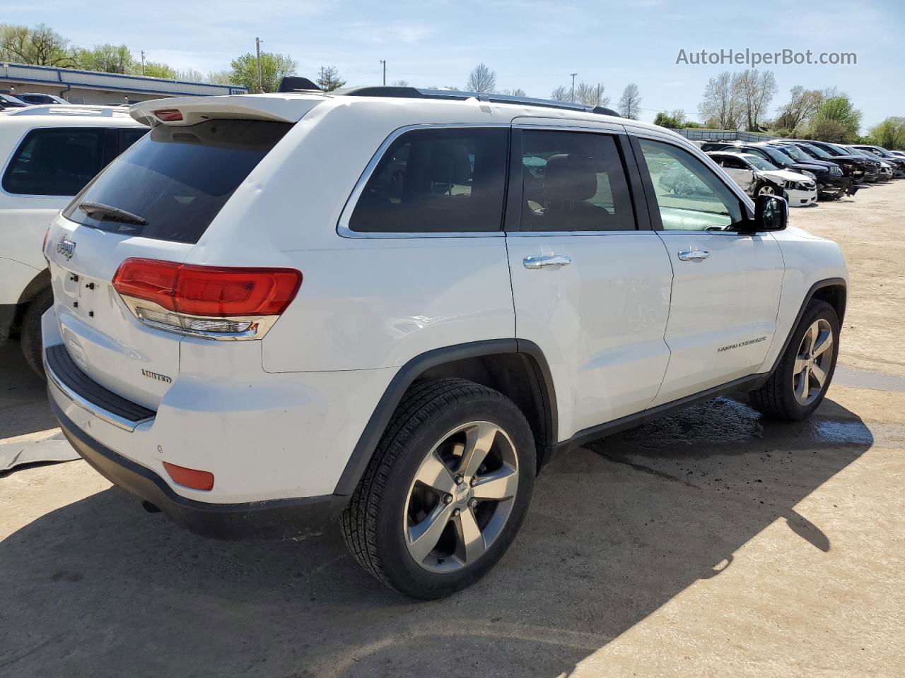 2014 Jeep Grand Cherokee Limited White vin: 1C4RJFBG7EC232215