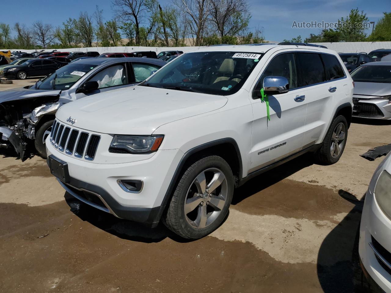 2014 Jeep Grand Cherokee Limited White vin: 1C4RJFBG7EC232215