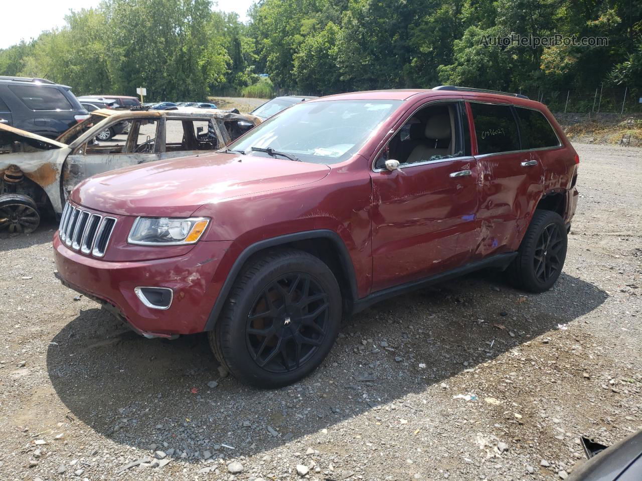 2014 Jeep Grand Cherokee Limited Темно-бордовый vin: 1C4RJFBG7EC399786