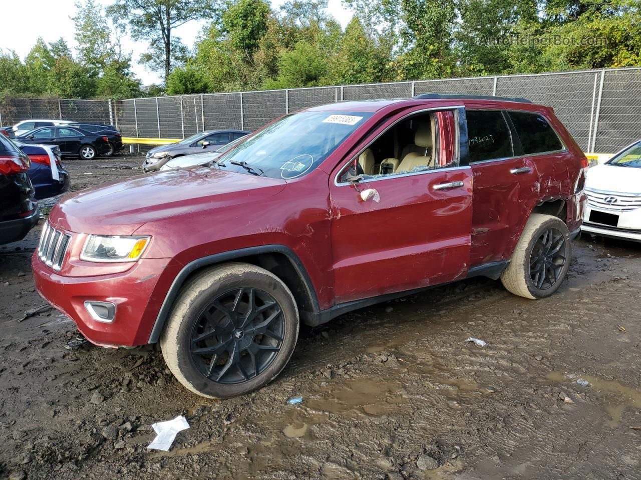 2014 Jeep Grand Cherokee Limited Burgundy vin: 1C4RJFBG7EC399786