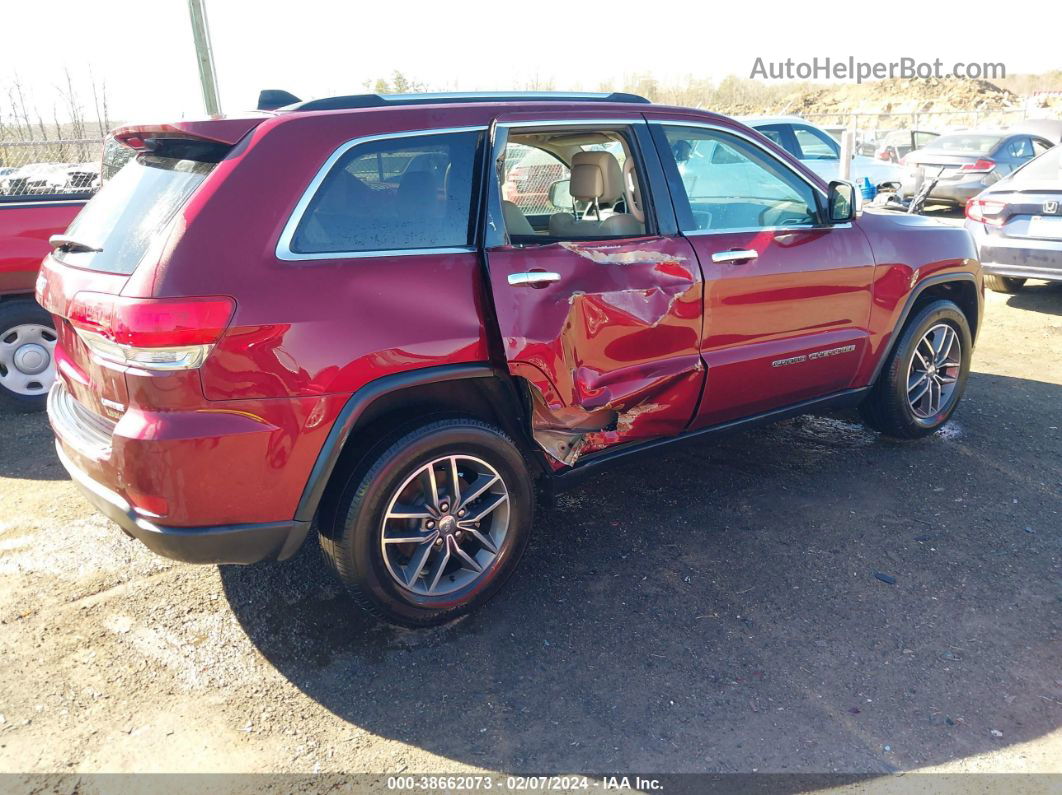 2017 Jeep Grand Cherokee Limited 4x4 Maroon vin: 1C4RJFBG7HC874552