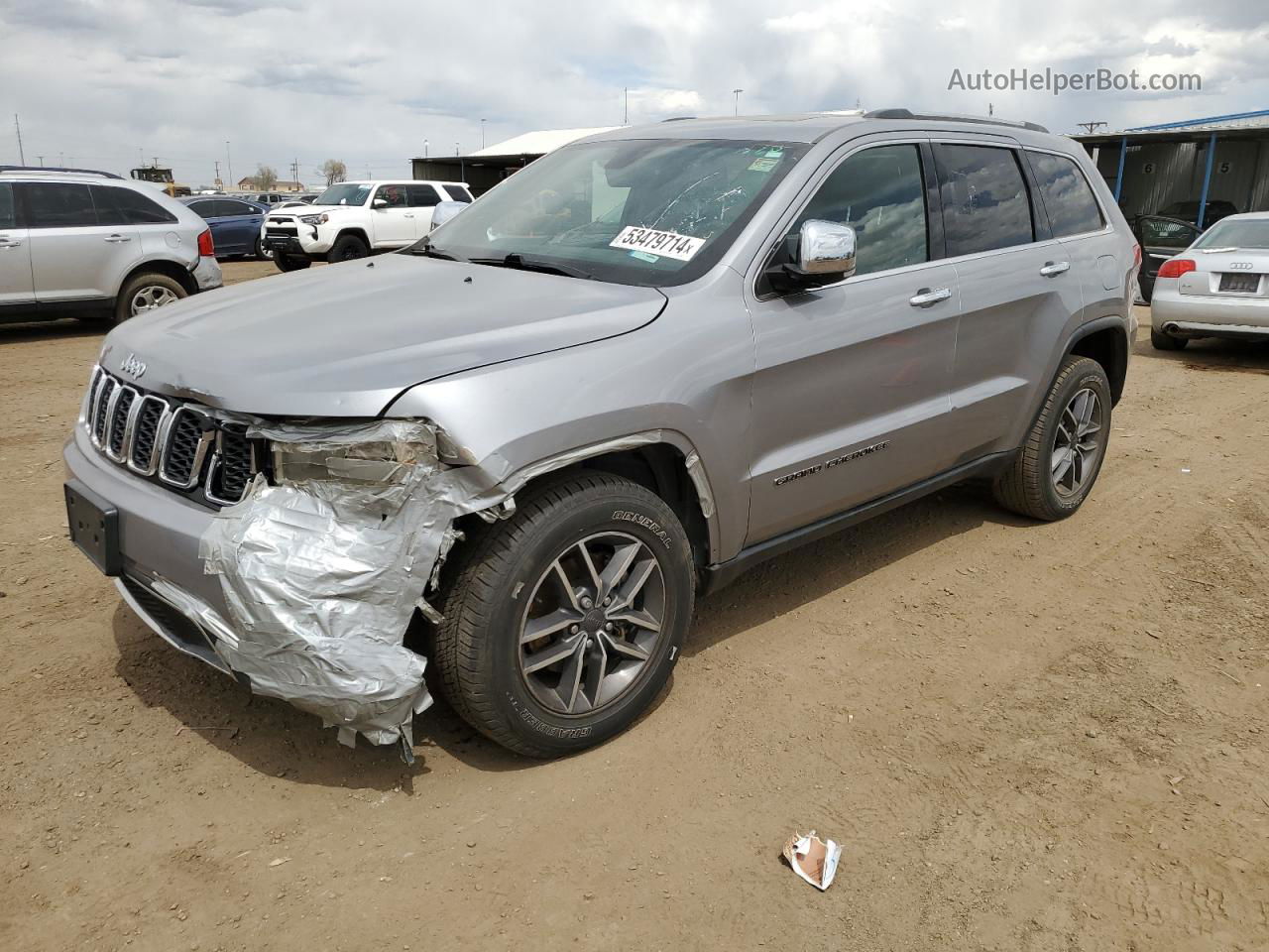 2019 Jeep Grand Cherokee Limited Silver vin: 1C4RJFBG7KC638300