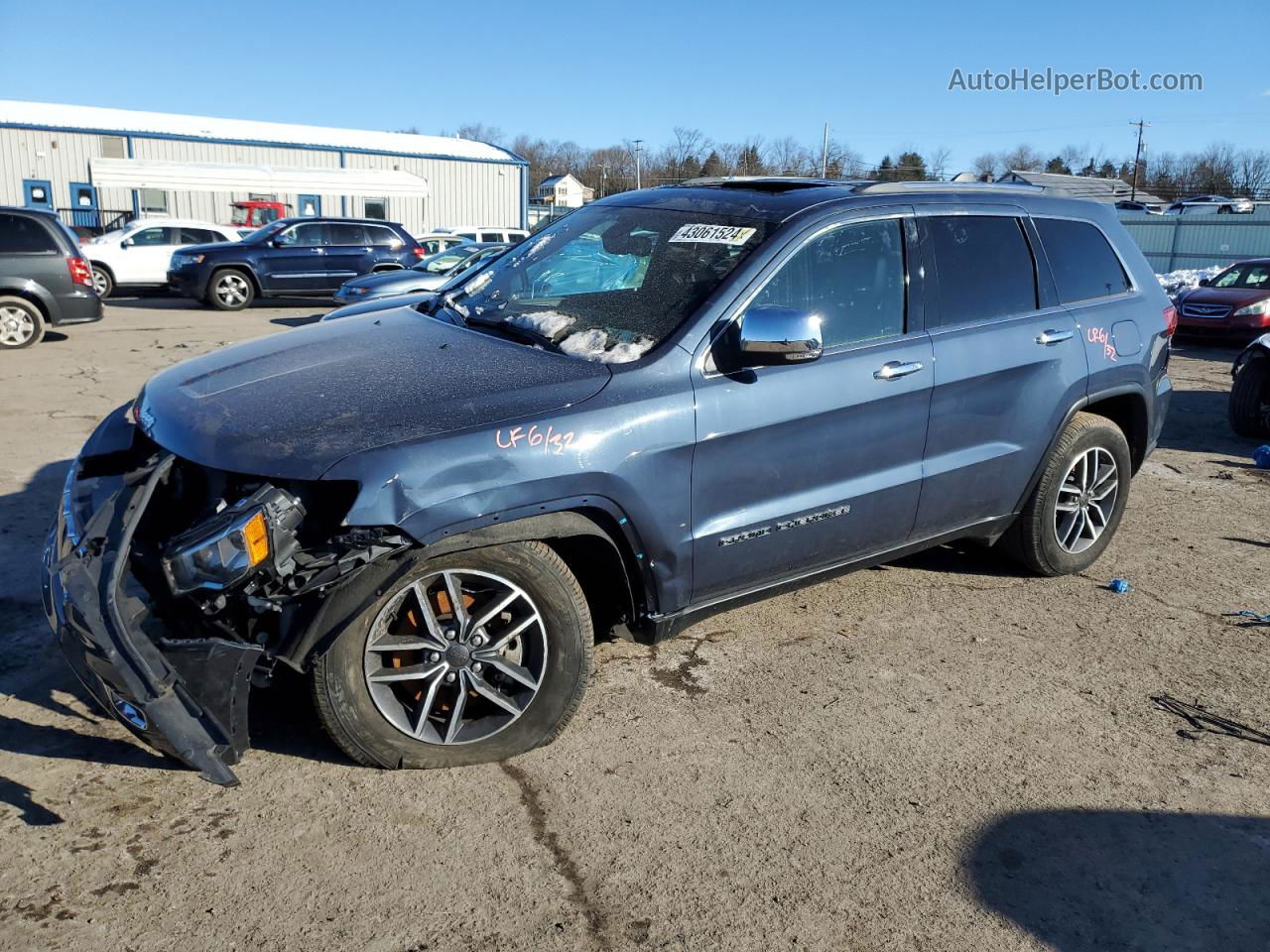 2021 Jeep Grand Cherokee Limited Синий vin: 1C4RJFBG7MC670635